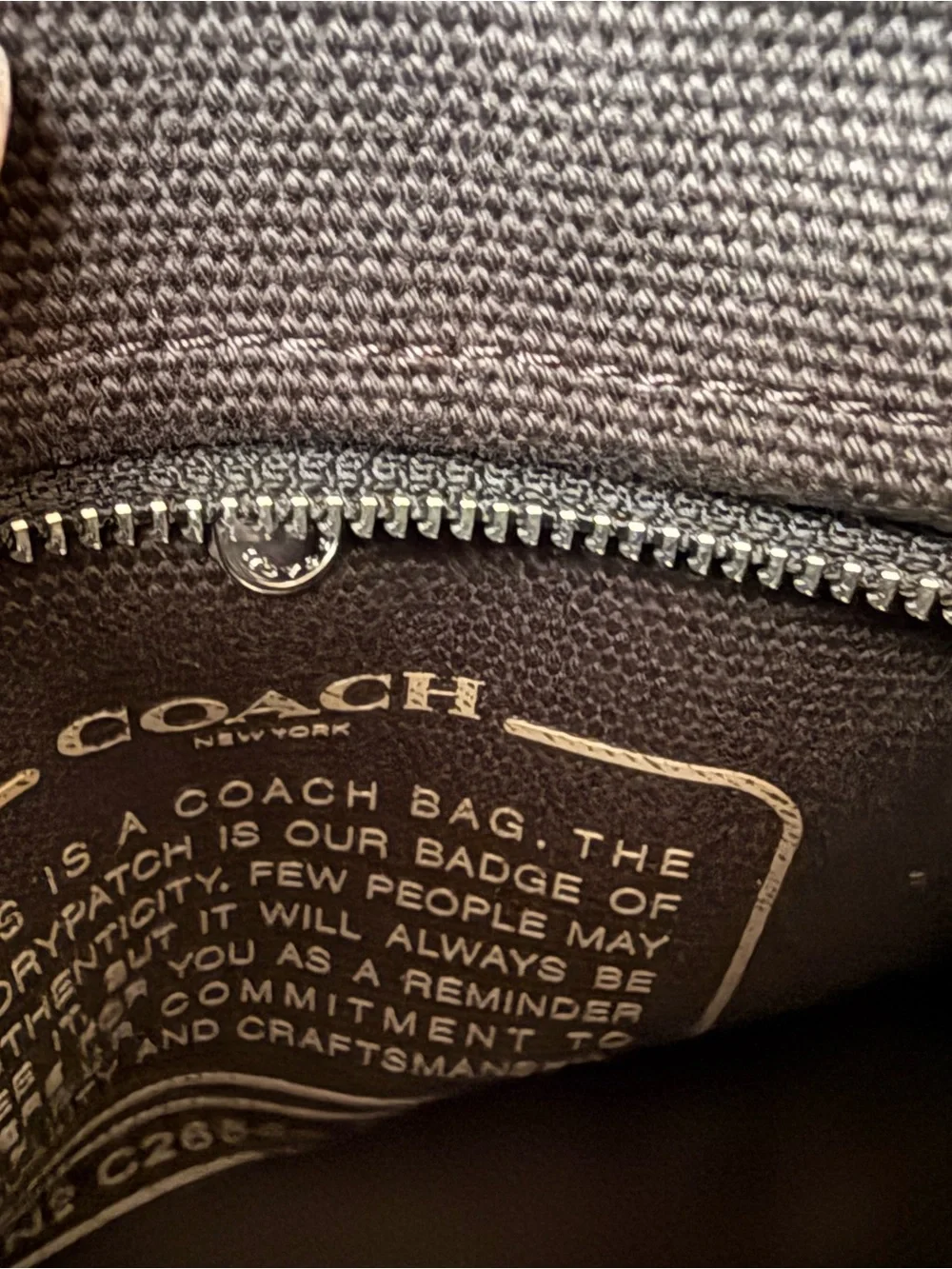 Coach New York Black Canvas Tote with Gold Logo size 20